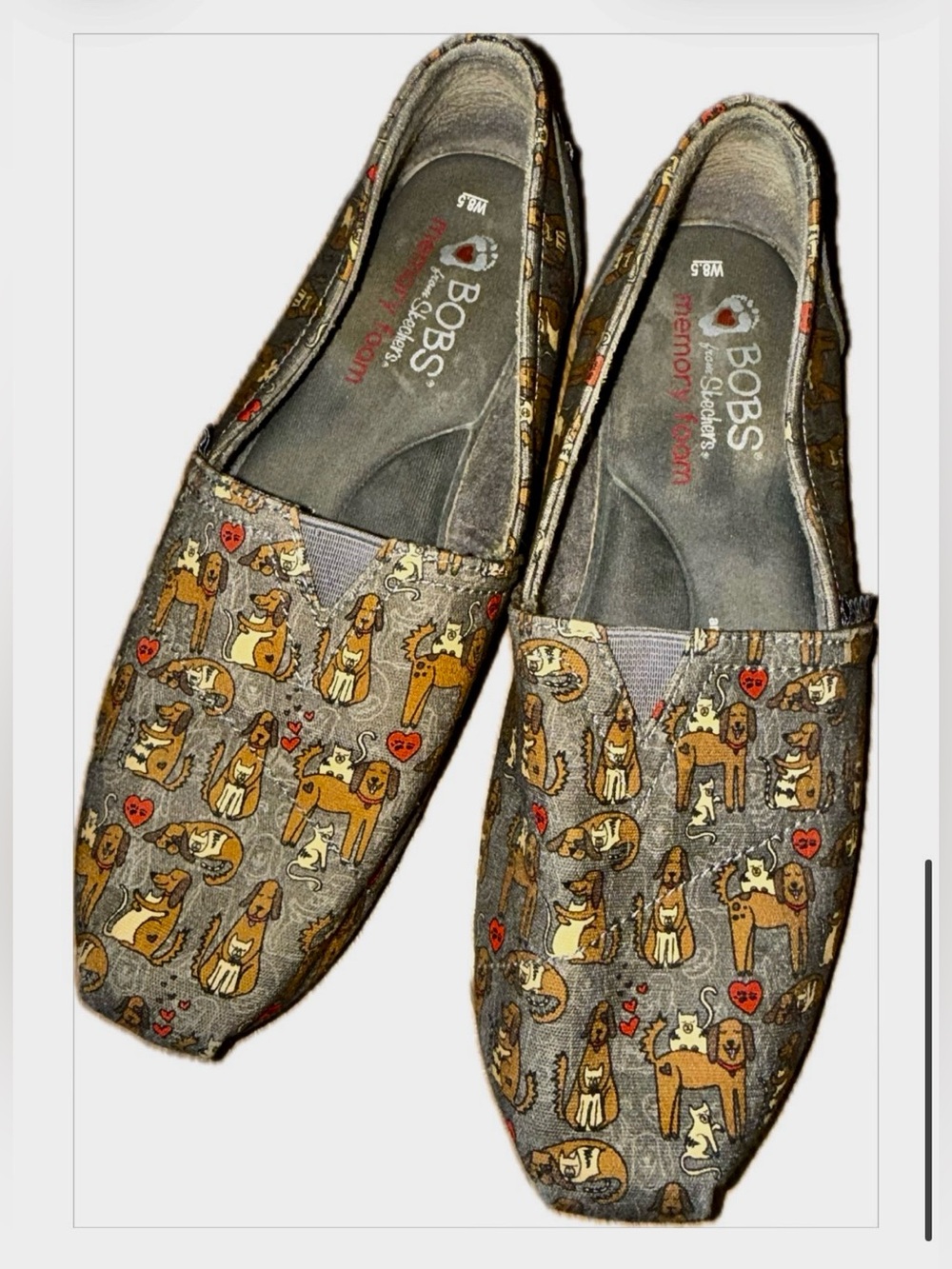 Skechers BOBS Slip-On Flats with Dogs